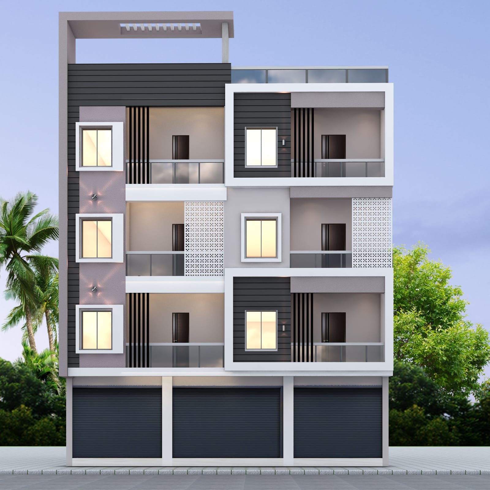 Modern G+3 Building Near DPS Kalinga – Home Construction in Nakhara